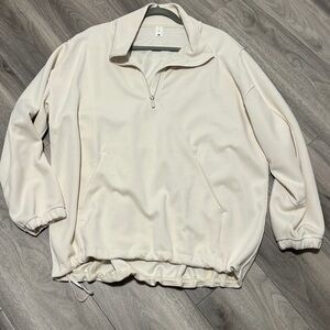 Lululemon soft stream cream Half-Zip Pullover